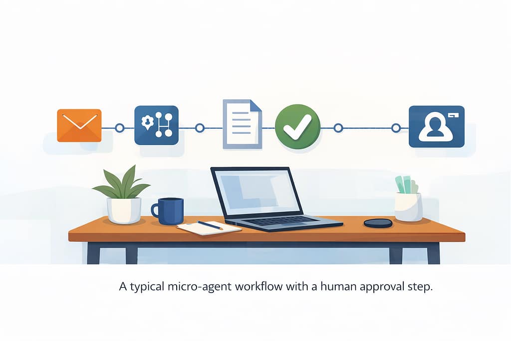 Small Ai Agents For Solopreneurs: 7 Practical Steps (2026) 3 small AI agents for solopreneurs workflow map